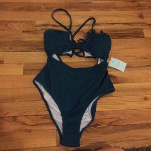Turquoise medium one price swim suit